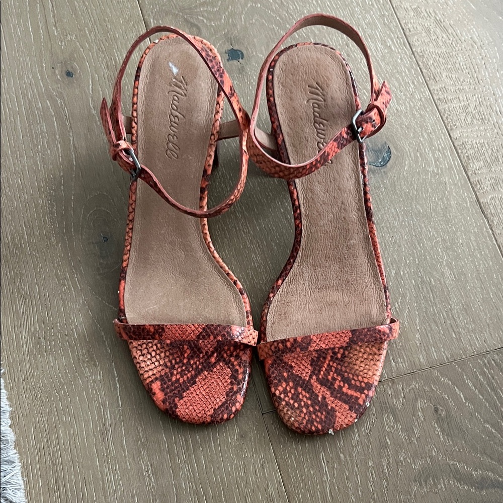 Madewell Coral Snake Print Sandals